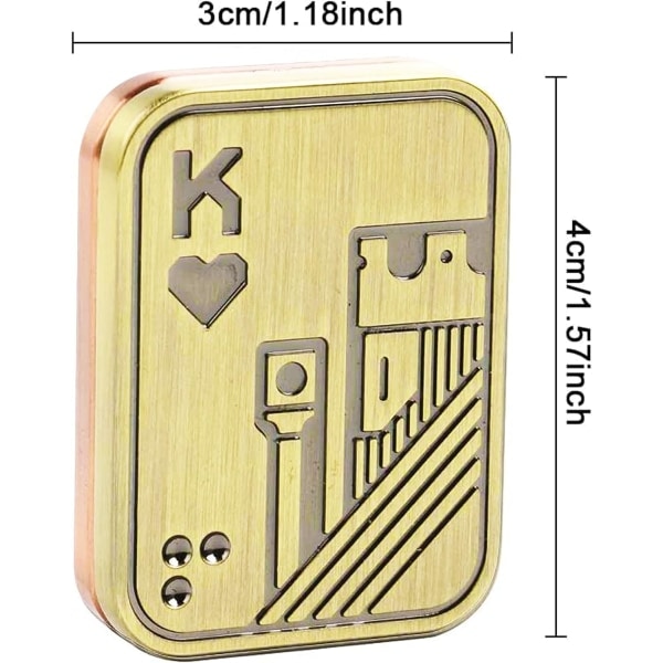 Magnetisk Fidget Slider, Fidget Legetøj til Voksne, Metal Poker Push Card Fidget Slider Stressaflastende Legetøj, Metal Magnetiske Kontorlegetøj Voksenlegetøj (KK)