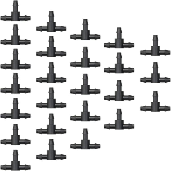 Dryppvanning T-stykker for 4 mm/7 mm dryppslange, 100 stk