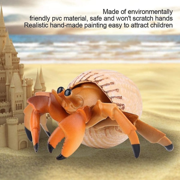 New Product,hermit Crab Toy, Safe Educational Simulation Marine Biological Model Animal Hermit Crab Toys Gift