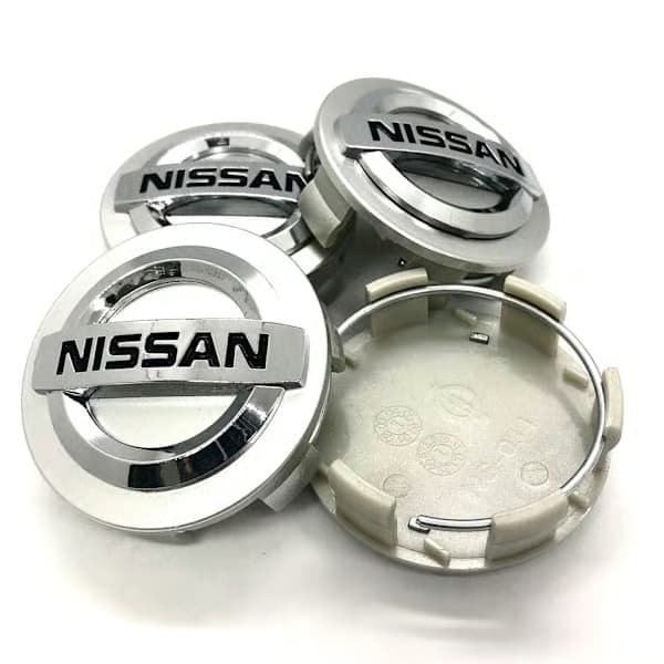 4-pack - Nissan Navkapslar / Fälgemblem - B 64 54mm - Silver 54mm - Silver 64