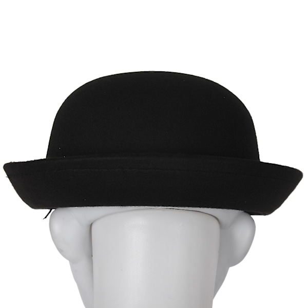 1 stk. Melon Bowler Hat Hat Bowler Hat Bowler Hat Filt Hat Chaplin Hat Ridehat (sort)