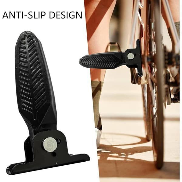 Sæt med 2 fodstøtter til elcykler, foldbare bagpedaler, foldbare fodstøtter