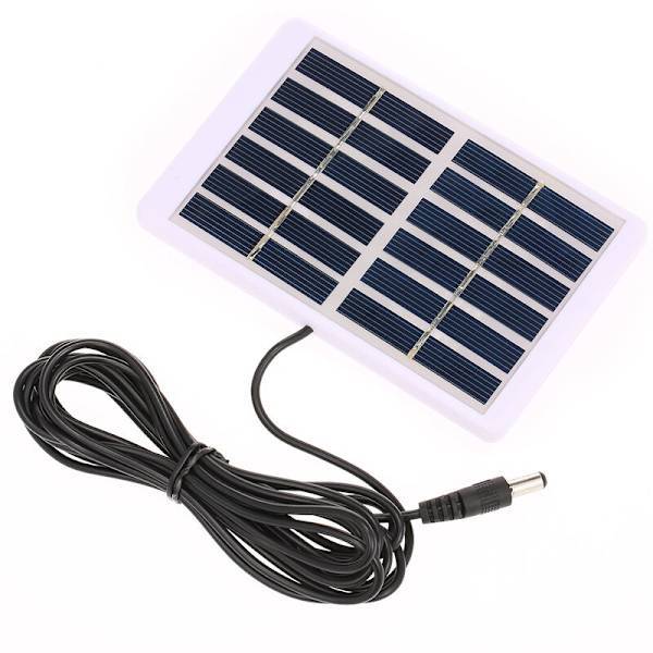 1.2W 6V polykrystallinsk solpanel lamineret med plastikramme og 3M DC-interfacekabel