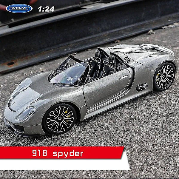 Welly 1:24 Porsche 911 Gt3 Rs Blå Bil Legetøjsbil Model Simulering Bil Dekoration Samling Gave Legetøj Trykstøbt Model Dreng Legetøj 918 Spyder SPYDER Concept