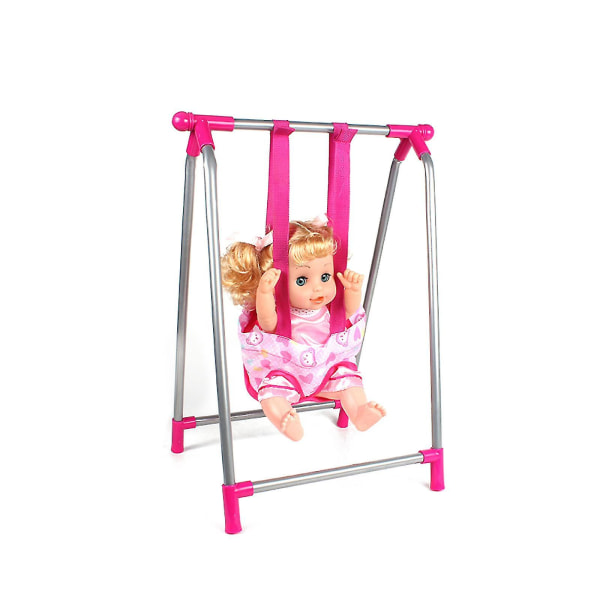 Ny 100 % ny, dukkebarnevogn Spisepladsstol Gyngestol Gynge til dukker Børn barnevogn Legetøj swing
