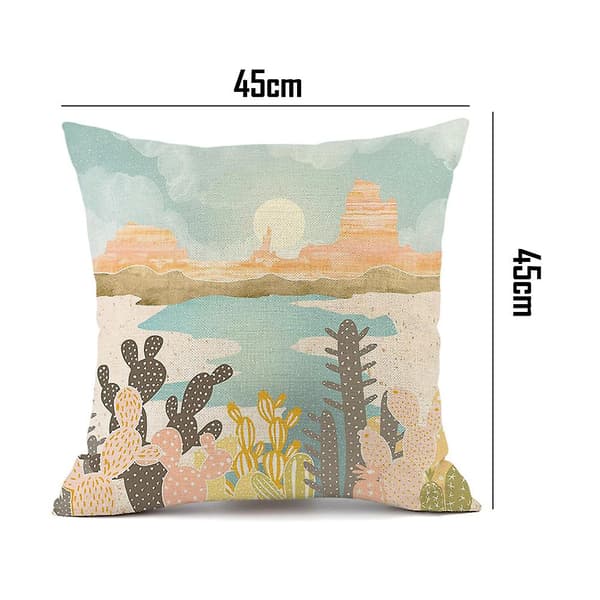 Landskapsmålning, Sol och Måne Kuddfodral Stil1 45*45cm 45*45cm style3