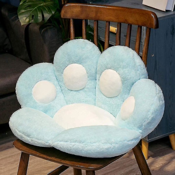 Kissan tassun tyyny söpö istuintyyny Kissan tassun muotoinen laiska sohva karhu tassu työtuolityyny Kodikas lämmin pehmo sohva koristetyyny 60x70cm Z Blue