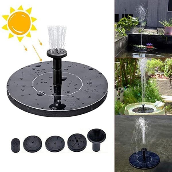 Solar Springvandspumpe Fritstående Flydende Fuglebad til Haven
