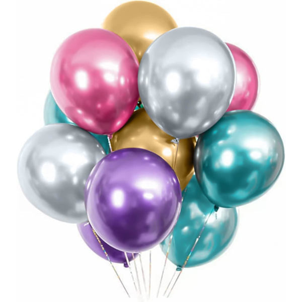 Vinterkampanj, flerfärgade ballonger metallballonger 50 st latexballonger 12 tum metallballonger