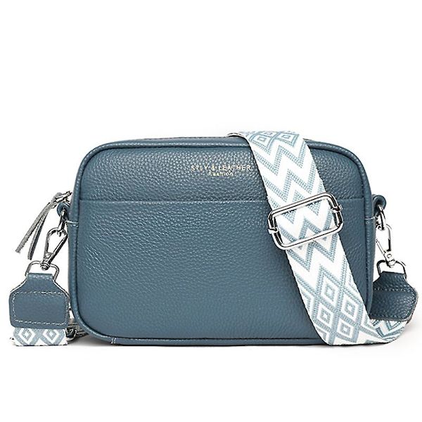 Luksuriøs veske i ekte skinn med ensfarget design for kvinner - 100 % mykt kuskinn - Skulder- og crossbody-veske for kvinner - 2024 - Håndvesker for kvinner