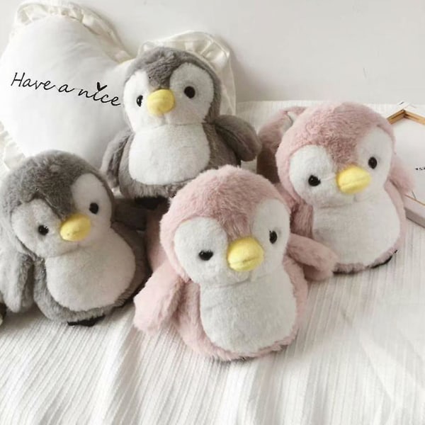 Penguin Plush Slippers Handmade Cosplay Shoes Super Fluffy & Cozy For Children