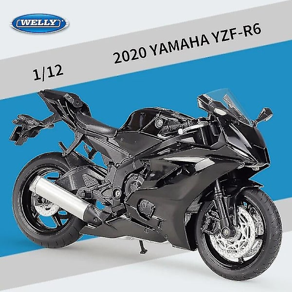 Welly 1:12 2024 Yamaha Yzf-r6 Diecast Motorsykkelmodell Tungt Reises Diecast Motorsykkel Legering Lekebil Samling Barn B493 YZF R6 boxed3