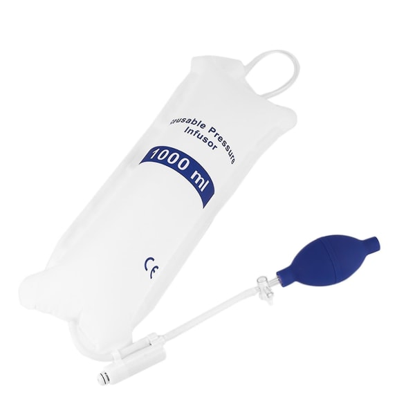 1000ml Genanvendelig trykinfusionspose med trykdisplay Infusionspumpe trykpose -t