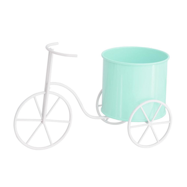 Cykel Växt Och Blomkruka Hållare Planter Stativ Metalltråd Ljusgrön