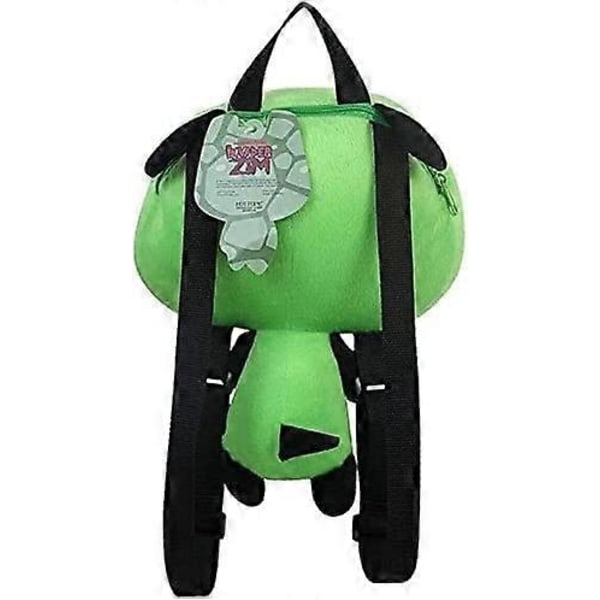 Ny Alien Invader Zim 3D Ögon Robot Gir Söta Fylld Plysch Ryggsäck Grön Väska Julgåva 14 tum