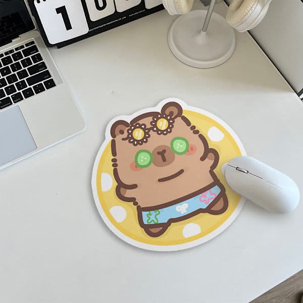 Sklisikker musematte Capybara datatastatur Sklisikker skrivebordsmatte A2 A2 A2