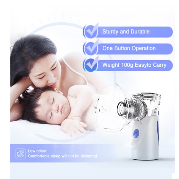 Nebulizer Aerosol Mesh Nebulizer Kannettava Hiljainen, Varten