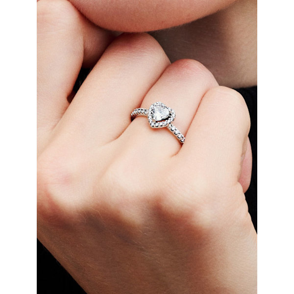Pandora - Elevated Heart Ring - Sterlingsilver Circumference: 56mm