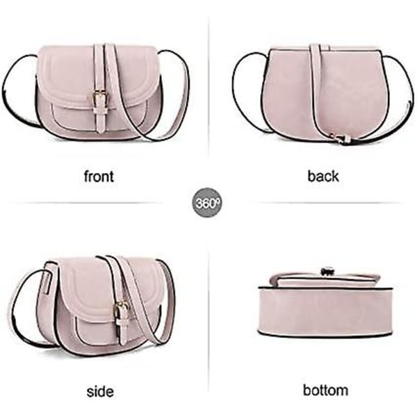 Naisten crossbody-laukku, pieni laukku ja olkalaukku, vintage-satulalaukut, vegaaninahka big pink