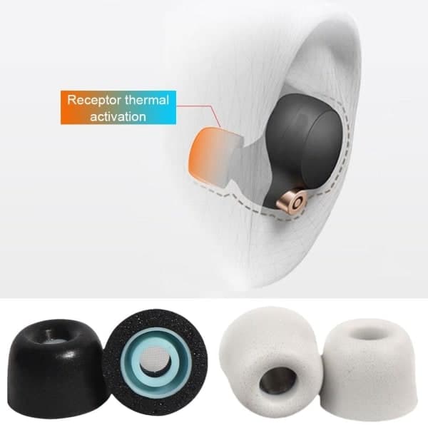 NYE memory foam ørepropper til WF 1000XM5 earbuds earbuds earbuds grå store grå store gray large