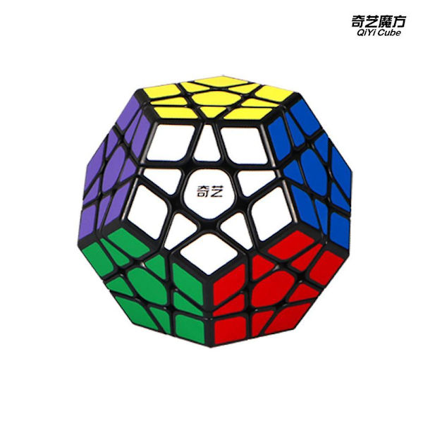 Qiyi Megaminx taikakuutio 3x3 tarraton dodekaedri nopeuskuutiot aivopähkinä kierrepalapeli lelu Megaminx Fidget-lelut Cubo Rubix Black