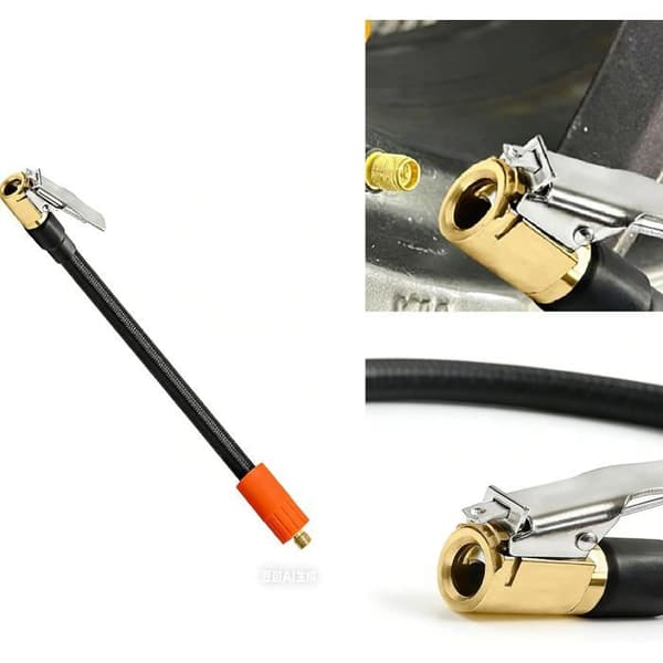 60 cm multifunktionelt oppustningstilbehør med lækagesikker metaladapter og solid gummiluftslange