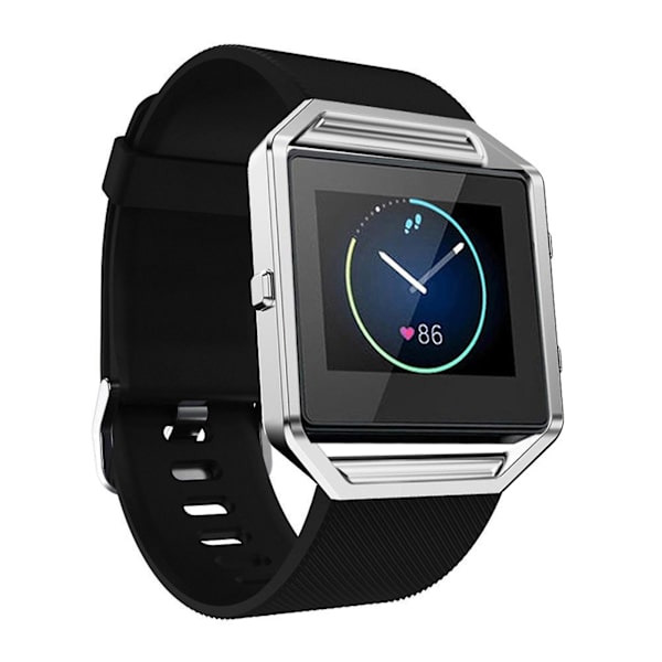 Kellohihna Twill-kuvioitu säädettävä silikoni 23mm Kulutusta kestävä rannekello Ranneke Yhteensopiva Blaze Black