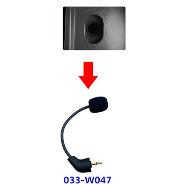 033-W047 Mikrofon (Oval Jack) för Nya Hyper X, Cloud Ⅱ Brusreducerande Gaming Headset