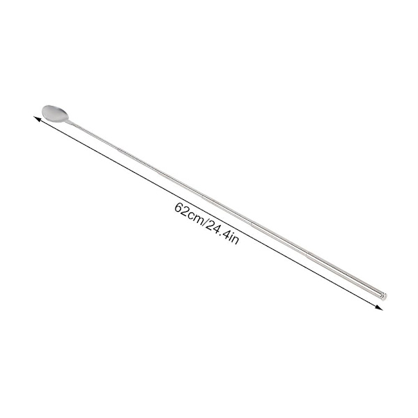 Rustfrit stål 62cm lang teleskopisk omrøringsske Stretchable til grillbestik