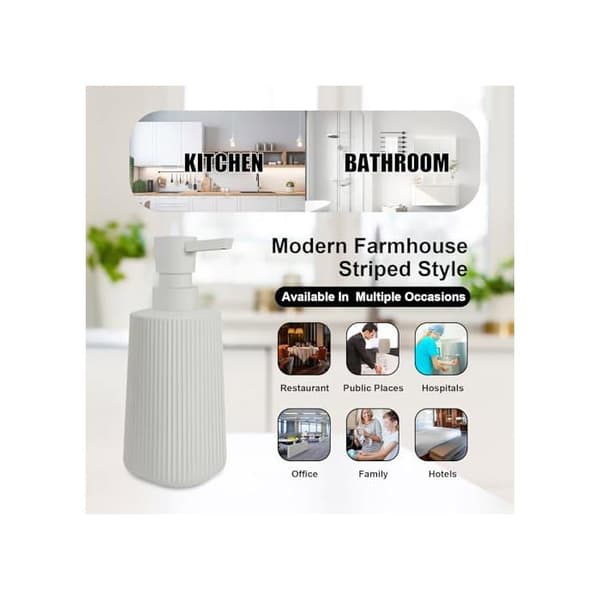 Moderne såpedispenser, såpedispenser i glass, baderomssåpedispenser, 250 ml (beige - 2 stk)