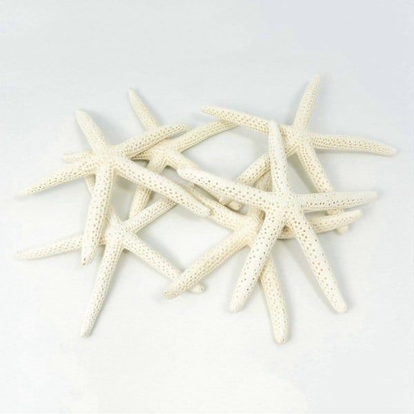 12 stk Hvite Fingerstjerner 5-10cm Dekorative fem-fingerstjerner