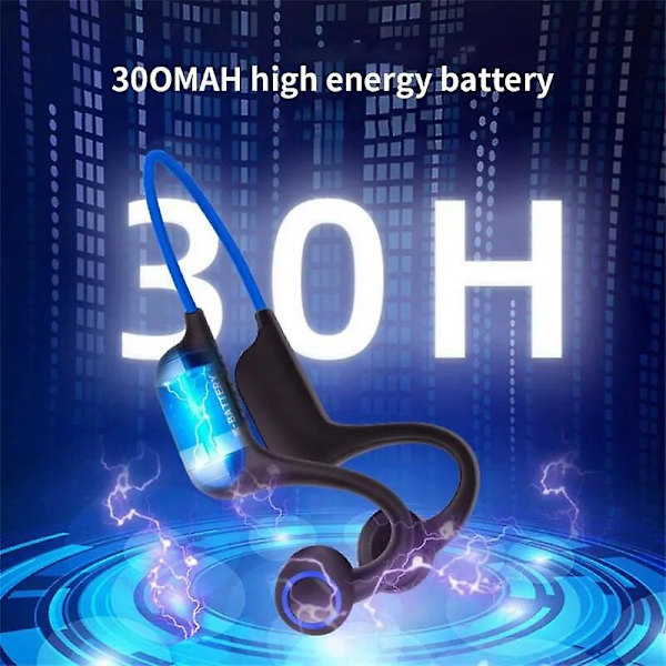 2024 Benledning Hörlurar Trådlösa Bluetooth Vattentäta Sport Hörlurar Brusreducerande Headset Blue