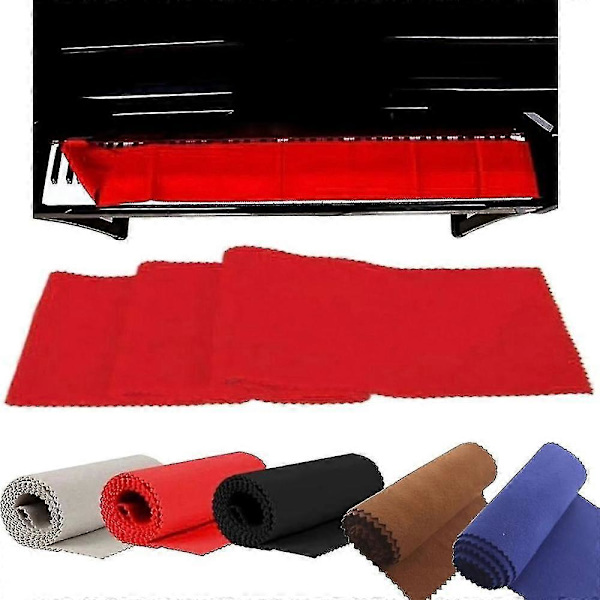 Pianon kansi, pölysuoja, näppäinten suojakansi, kangas 88 näppäimelle Red
