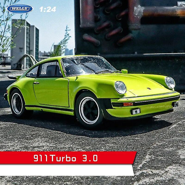 Welly 1:24 Porsche 911 Gt3 Rs Blå Bil Legetøjsbil Model Simulering Bil Dekoration Samling Gave Legetøj Die Casting Model Dreng Legetøj 911 Turbo 3.0 Green