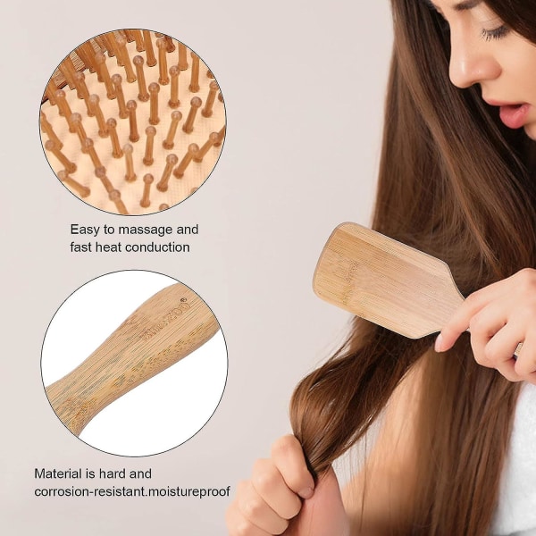 Hair Brush, Bamboo Hairbrush Comb Scalp Massage Hair Protective Hair Brush Massage Comb