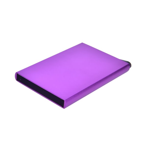 Pop-up kortholder - Aluminiumsveske - (RFID-sikker) Lilla Purple