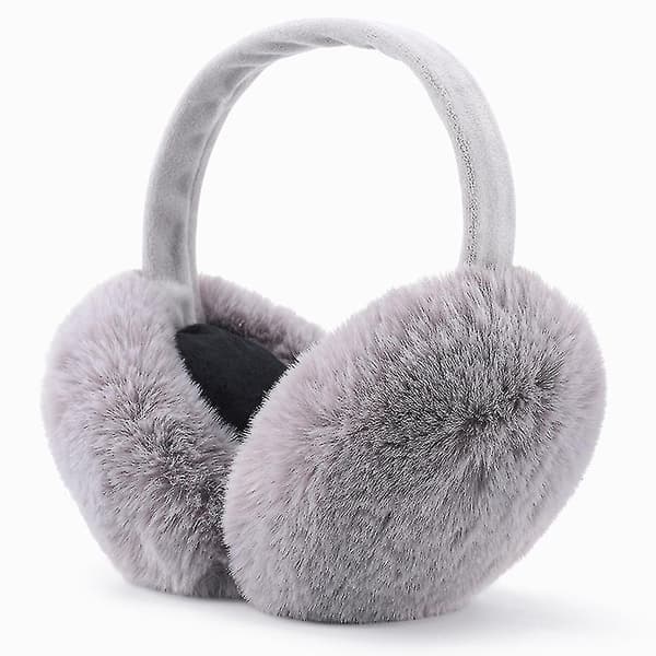 Vinter Varma Och Söt Öronvärmare Öronmuffar, Fällbara Öronmuffar Gray
