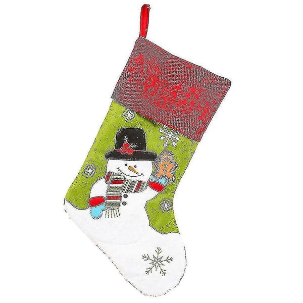 Linen Santa Broderet Jule Strømper_aj