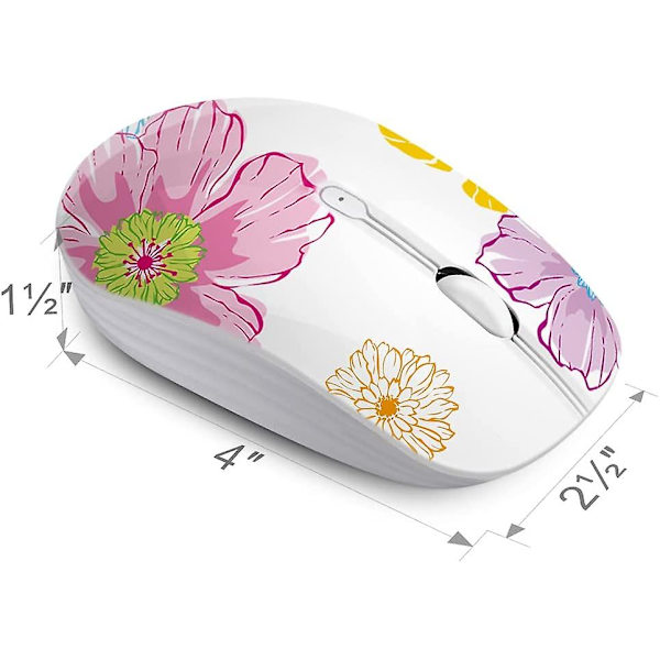 Trådlös mus med blommönster