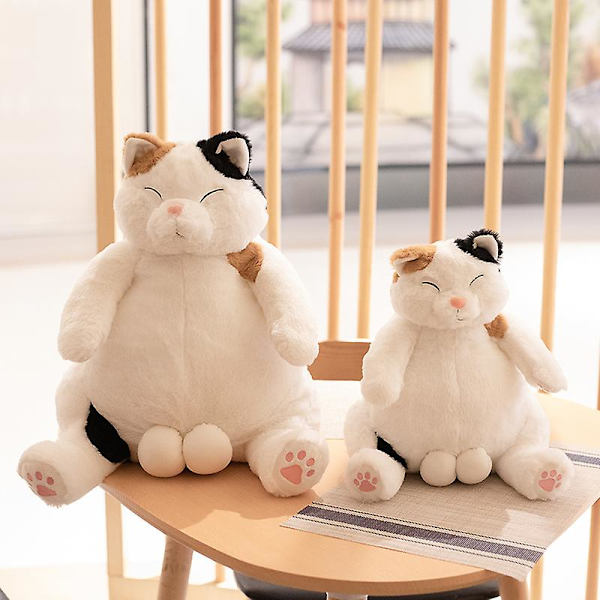 Nya anlända 35/45cm japanska Kawaii mjuka plyschkatt leksaker stoppade djurdockor barn gåva vackra feta katter kudde heminredning 45cm C