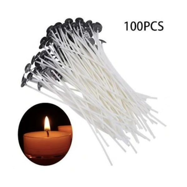 100st Candle Sustainers - Ljusveke - Lysveker - Vaxade vekar Hvit 12cm 12cm