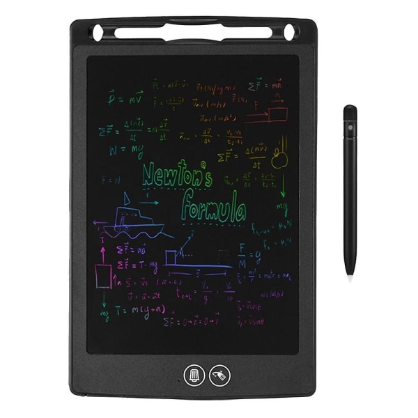 12 tuuman LCD-piirustustabletti kannettava digitaalinen kirjoitusalusta LCD värikäs näyttö, osittain pyyhittävä black 10 inch