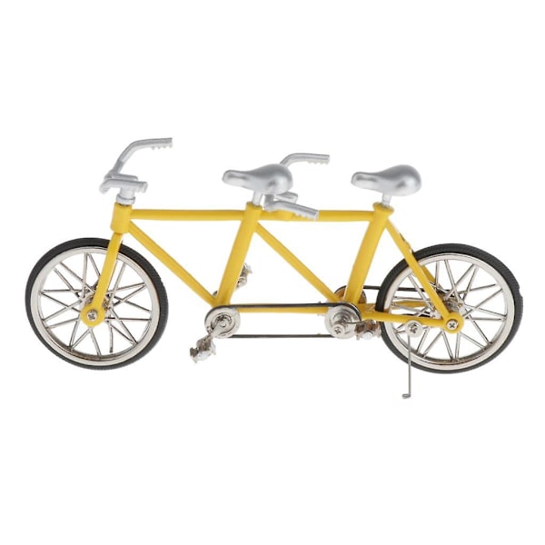 Tandem sykkel modell replika leketøy samleobjekter hvit skala 1:16