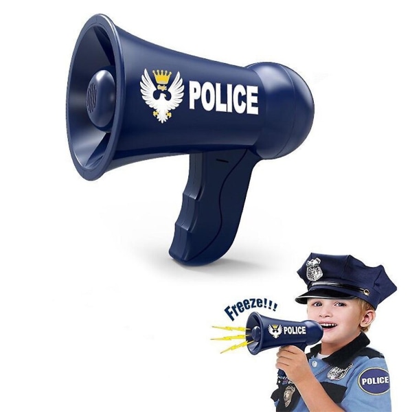 Barnhögtalarleksak för polis låtsasmegafonleksak Pojkar Fantastiskt spel Se
