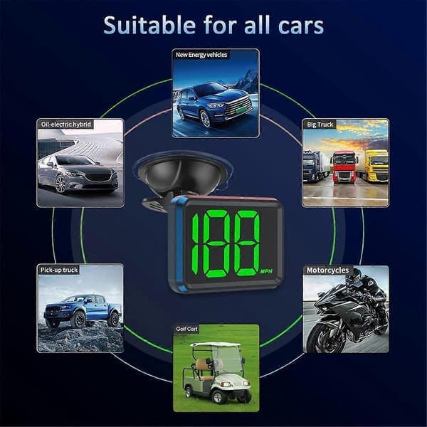 GPS-speedometer til bil Universal MPH-speedometer USB-tilslutning Digital hastighedsvisning Heads Up til alle
