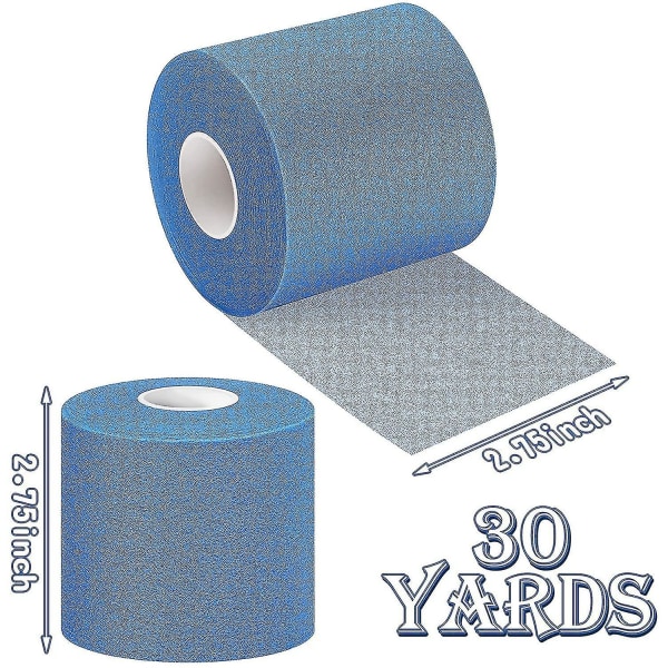 3 stk Atletisk Pre Wrap Tape For Sports Pre-Wrap Athletic Tape 2,75 tommer x 30 yards blue