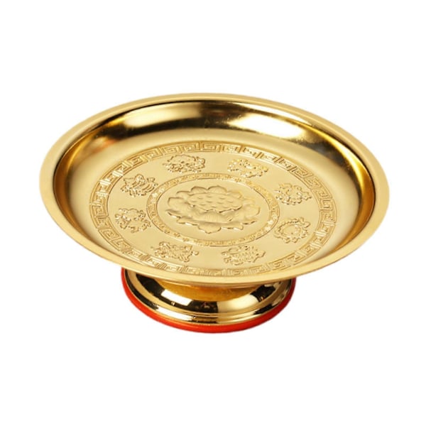Jalkallinen hedelmäkulho, keskipistekulho, koristeellinen tarjotin, uhrilautanen, buddhalainen hedelmälautanen, uhrikulho Buddhalle 6 inch