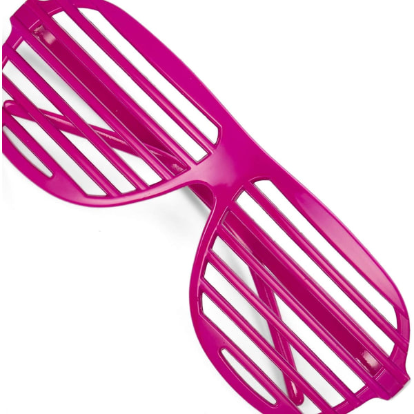 3 X Neon Pink Shutter Shades Hauskat Uutuus Muoviset Juhlat Retro Naamiaispuku Rekvisiitta Rave Club Silmälasit Disko Aikuiset 80-luvun Aurinkolasit