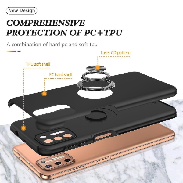 For Motorola Moto G9 Plus Pc + Tpu Magnetic Case