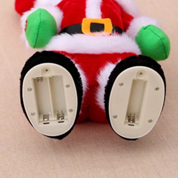 Jultomte med Sång och Rörelse - Elektrisk Sjungande Jultomte Plyschleksak, Dansande Jultomte Bordsprydnad, Jul- och Födelsedagspresent